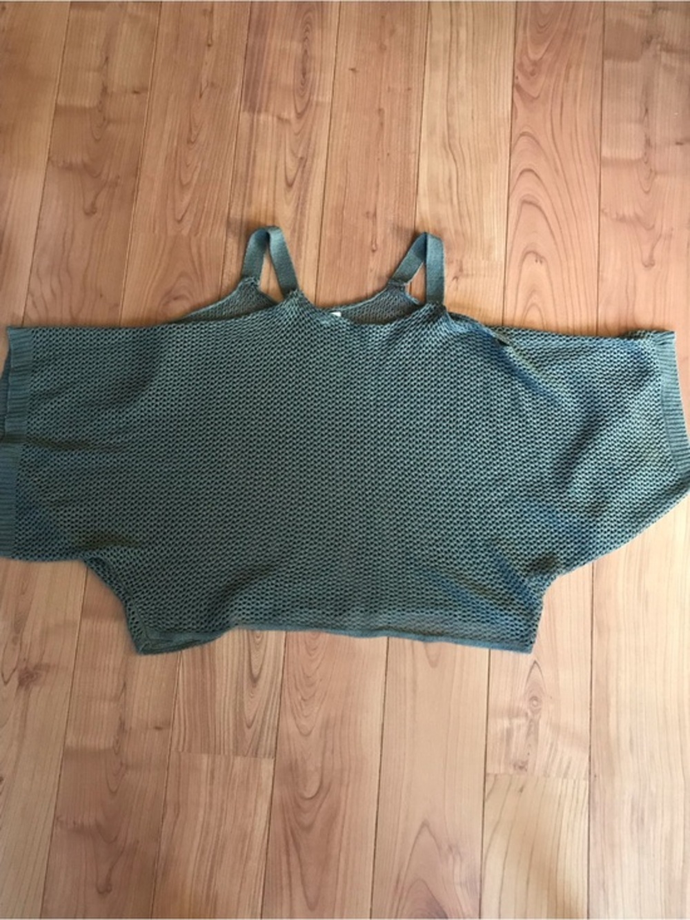 Lightweight Olive Green Knit Top with Straps